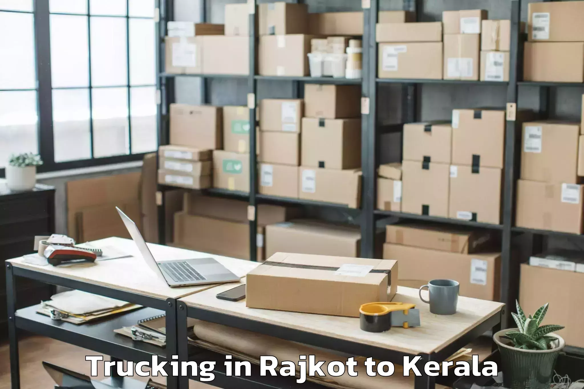 Book Rajkot to Sankaramangalam Trucking Online